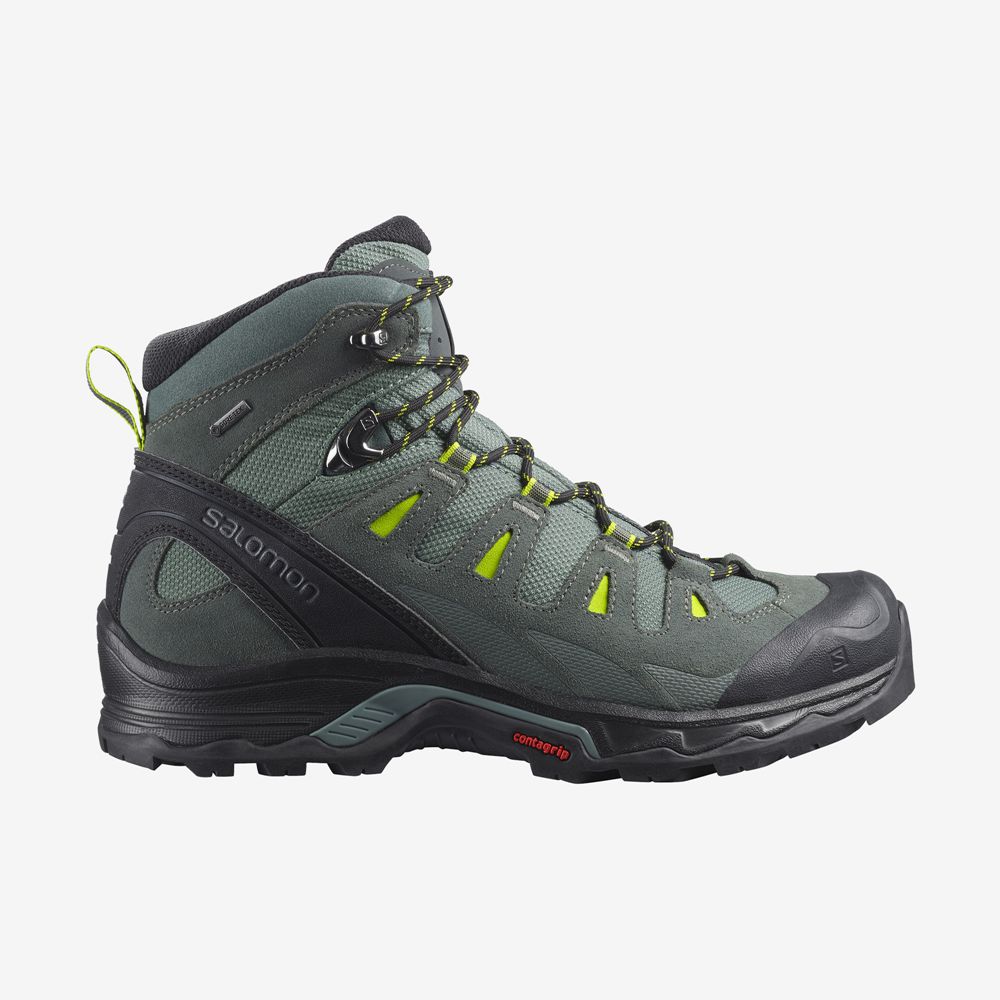 Salomon Singapore Mens Hiking Boots - QUEST PRIME GTX Green | 48591-HTXE